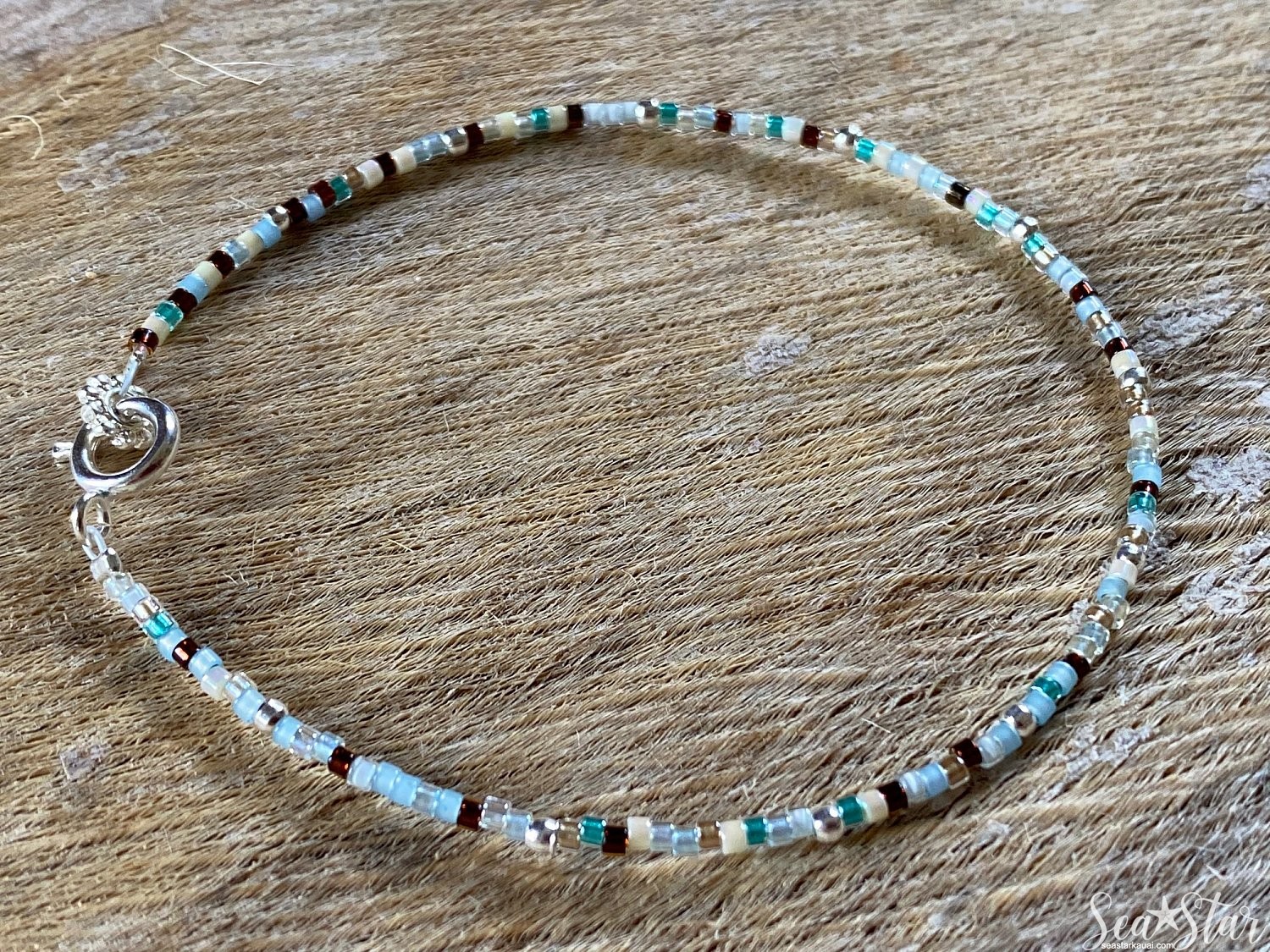 Seed Bead Bracelet with plated silver clasp (#0718) | IMG_0718.jpg