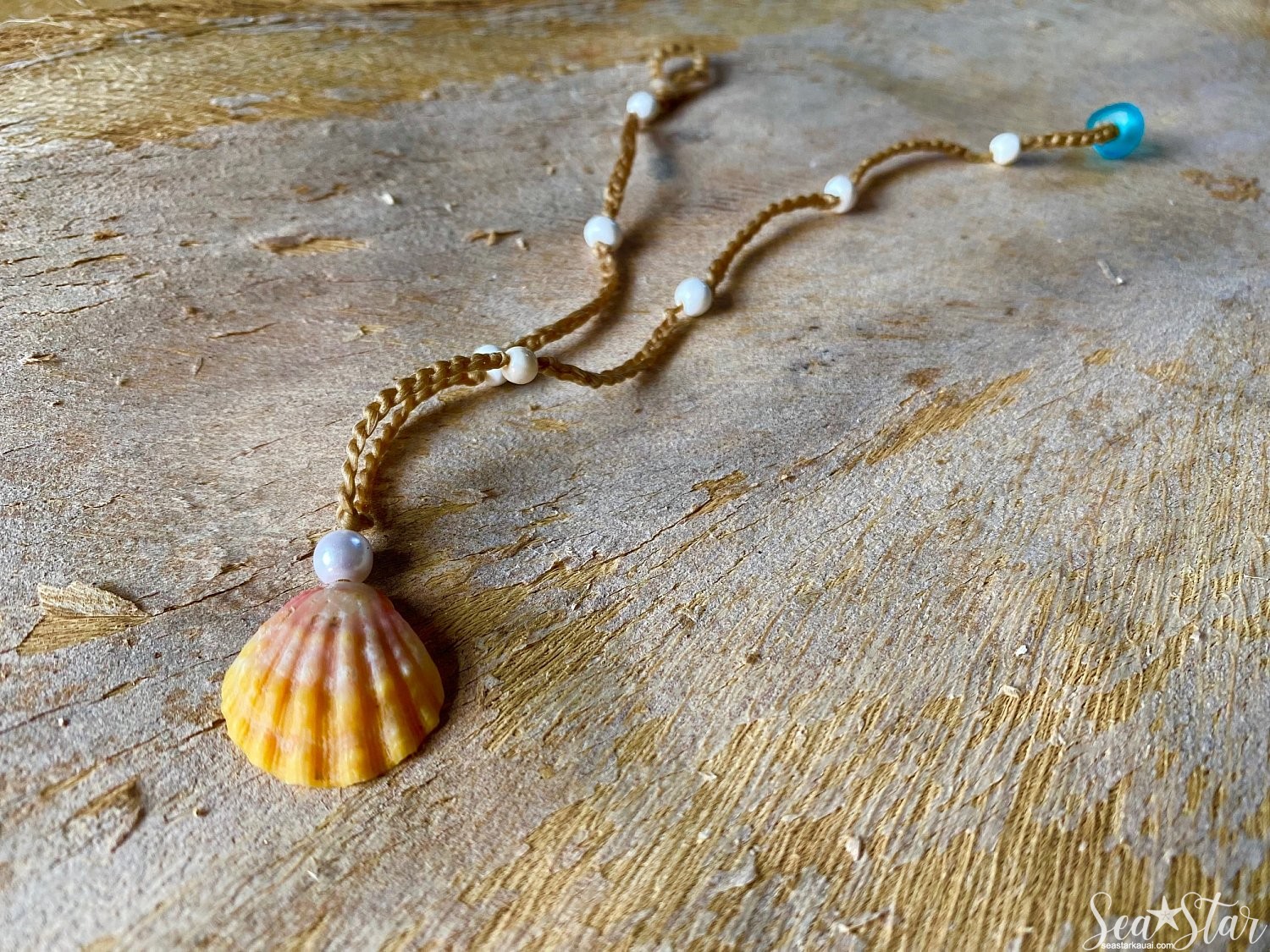 Sunrise Shell Anklet #6721 | 6721_sunriseShell_anklet_03.jpg